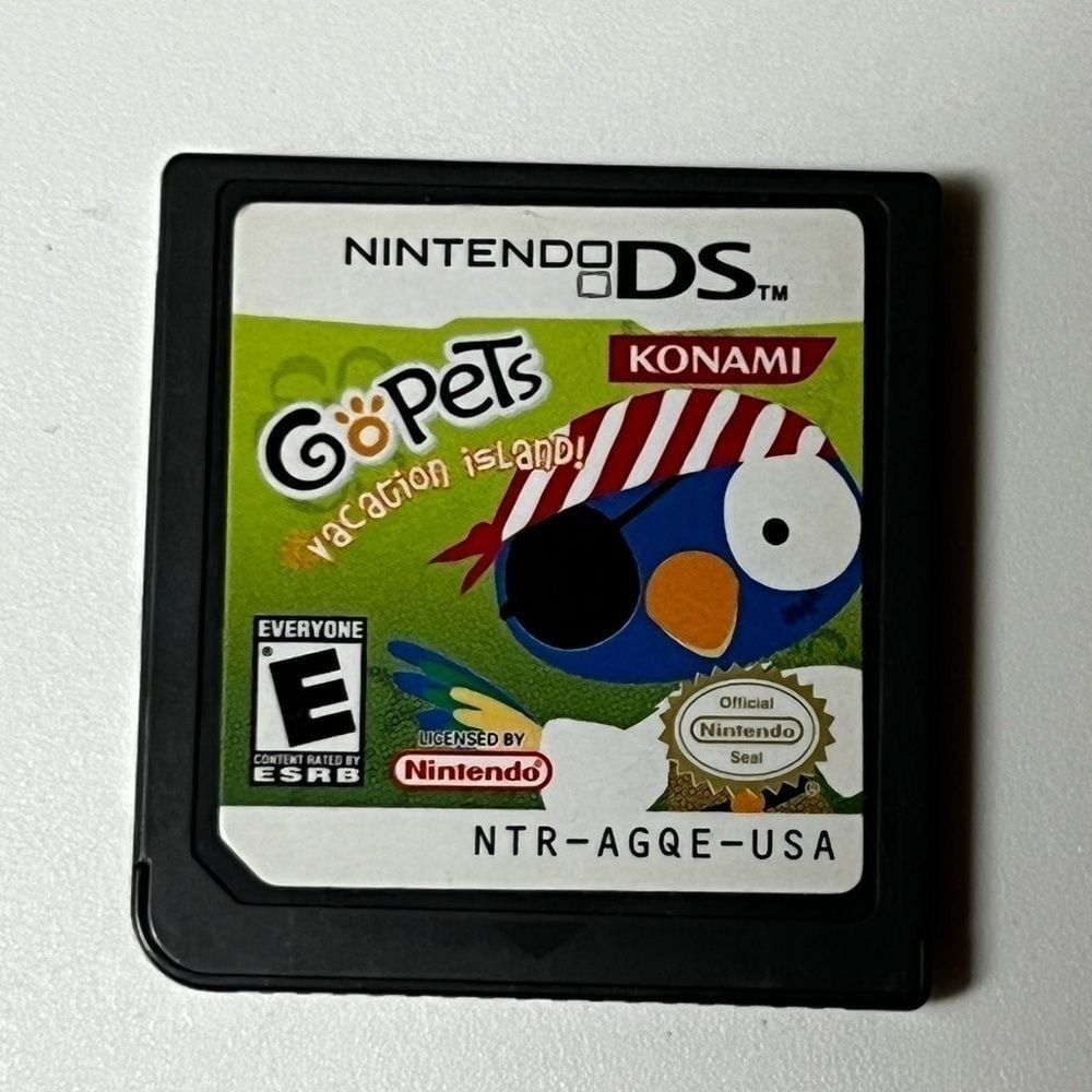 GoPets Vacation Island‎ Nintendo DS Konami NTR-AGQE-USA Cartridge Only